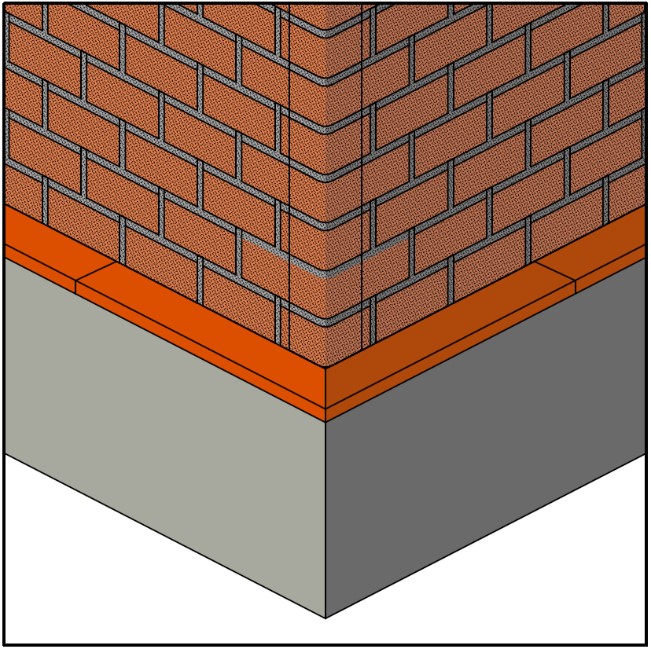 Устройство внешних углов при помощи угловых
                        элементов brick