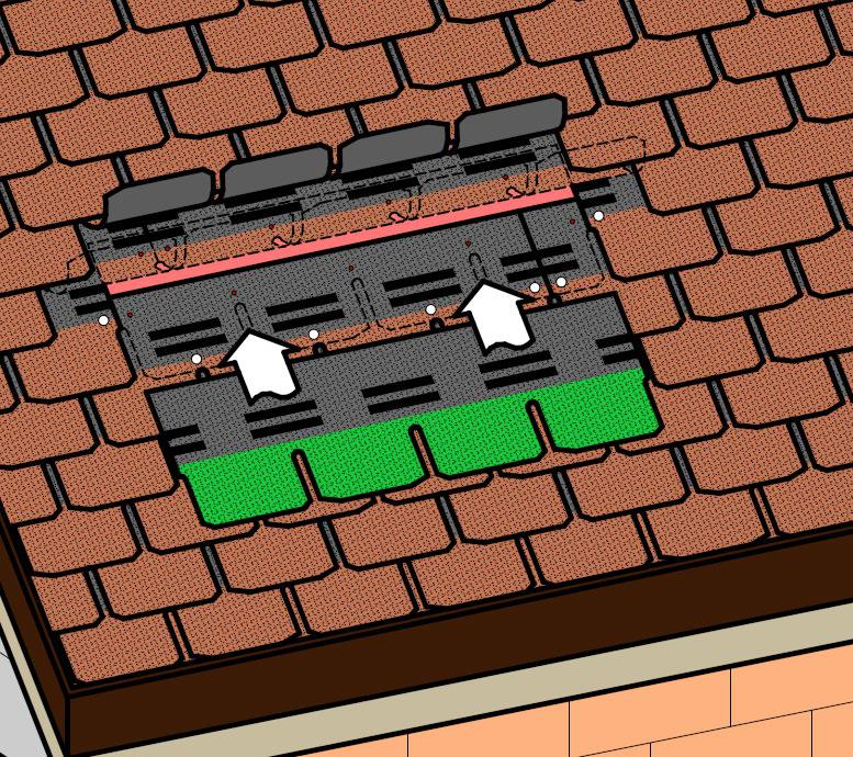 Размещение и монтаж нового гонта гибкой битумной черепицы Döcke.